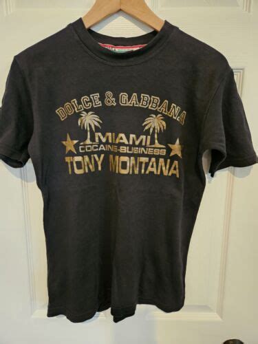 Dolce & Gabbana Vintage Black & Gold Tony Montana Scarface .